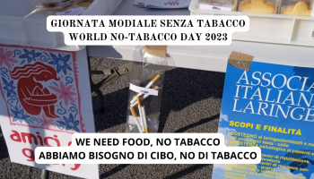 31 Maggio 2023: GIORNATA MONDIALE SENZA TABACCO, Abbiamo bisogno di cibo non di tabacco